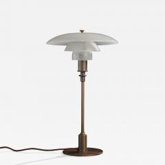 Poul Henningsen Table Lamp with Brass and Glass Denmark 1930s - 4771683