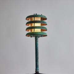 Poul Henningsen Two Enlighten Gibson Verdigris Patinated Outdoor Bollard Light - 3453682