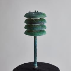 Poul Henningsen Two Enlighten Gibson Verdigris Patinated Outdoor Bollard Light - 3453685