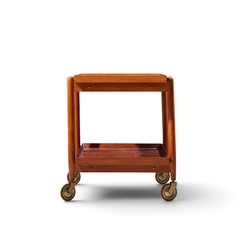 Poul Hundavad Poul Hundevad for Vamdrup Mid Century Danish Teak Expanding Bar Cart - 4736157