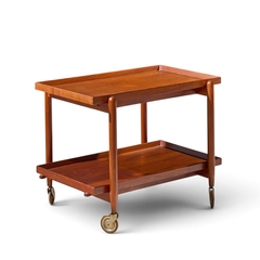 Poul Hundavad Poul Hundevad for Vamdrup Mid Century Danish Teak Expanding Bar Cart - 4736159