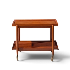 Poul Hundavad Poul Hundevad for Vamdrup Mid Century Danish Teak Expanding Bar Cart - 4736160