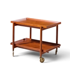 Poul Hundavad Poul Hundevad for Vamdrup Mid Century Danish Teak Expanding Bar Cart - 4736161