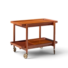 Poul Hundavad Poul Hundevad for Vamdrup Mid Century Danish Teak Expanding Bar Cart - 4738220