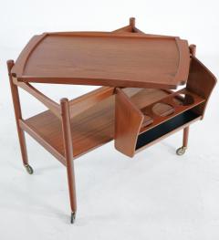 Poul Hundavad Scandinavian Modern Rolling Bar Cart Designed by Poul Hundavad - 4124940