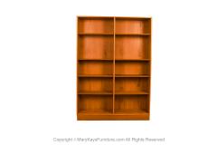 Poul Hundevad Danish Modern Teak Tall Double Bookcase Poul Hundevad - 3406181