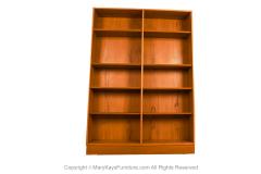 Poul Hundevad Danish Modern Teak Tall Double Bookcase Poul Hundevad - 3406191