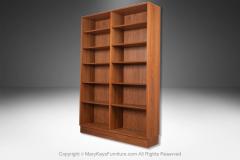 Poul Hundevad Danish Modern Teak Tall Double Bookcase Poul Hundevad - 4032393