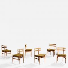Poul Hundevad Dining Room Chairs with Teak and Fabric Denmark 1958 - 4771689