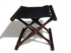 Poul Hundevad Early Poul Hundevad Guldhoj Folding Stool in Brazilian Rosewood and Leather - 4239919