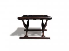 Poul Hundevad Early Poul Hundevad Guldhoj Folding Stool in Brazilian Rosewood and Leather - 4239921