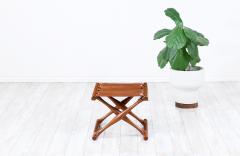 Poul Hundevad Poul Hundevad Gold Hill Teak Leather Folding Stool for Vamdrup Stolefabrik - 3404374