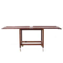 Poul Hundevad Poul Hundevad for Domus Mid Century Danish Teak Expanding Serving Bar Cart - 3992298