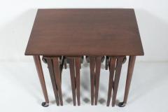 Poul Hundevad Set of Five Poul Hundevad Teak Hanging Nest Tables 1960s - 2957654