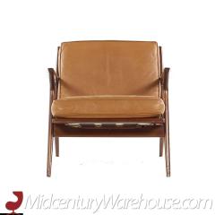 Poul Jensen Poul Jensen for Selig Mid Century Danish Walnut Z Lounge Chair - 3685335