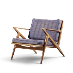 Poul Jensen Poul Jensen for Selig Mid Century Walnut Z Lounge Chairs Pair - 4731838
