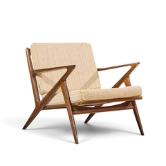 Poul Jensen Poul Jensen for Selig Mid Century Walnut Z Lounge Chairs Pair - 4809692
