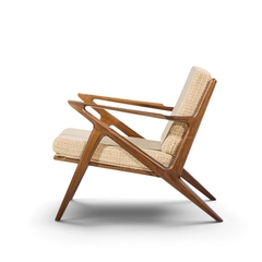 Poul Jensen Poul Jensen for Selig Mid Century Walnut Z Lounge Chairs Pair - 4809694