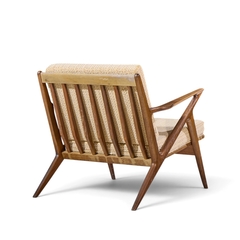Poul Jensen Poul Jensen for Selig Mid Century Walnut Z Lounge Chairs Pair - 4809698