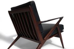 Poul Jensen Poul Jensen for Selig Z Lounge Chairs in Black Leather - 3818479