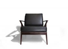 Poul Jensen Poul Jensen for Selig Z Lounge Chairs in Black Leather - 3818484