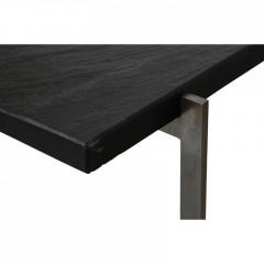 Poul Kj rholm Kjaerholm MID CENTURY POUL KJAERHOLM BLACK SLATE STEEL PK61 COFFEE TABLE - 4275099