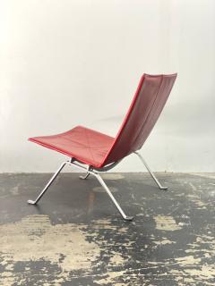 Poul Kj rholm Kjaerholm PK 22 Lounge Chairs by Poul Kjearholm for Fritz Hansen Denmark Oxblood Leather - 3855654