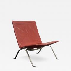 Poul Kj rholm Kjaerholm PK 22 Lounge Chairs by Poul Kjearholm for Fritz Hansen Denmark Oxblood Leather - 3857937