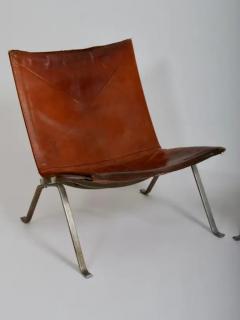 Poul Kj rholm Kjaerholm Pair of Lounge Chairs PK22 by Poul Kjaerholm for E Kold Christensen c1960 - 4128514