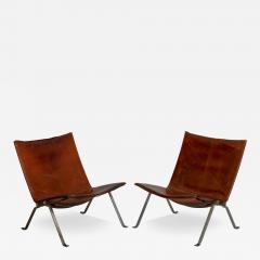 Poul Kj rholm Kjaerholm Pair of Lounge Chairs PK22 by Poul Kjaerholm for E Kold Christensen c1960 - 4130003