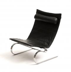 Poul Kj rholm Kjaerholm Pair of PK20 Lounge Chairs by Poul Kj rholm in Black Leather 1980s - 3813981