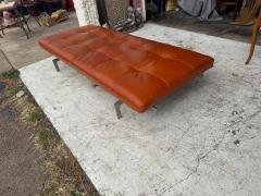 Poul Kj rholm Kjaerholm Poul Kjaerholm for Fritz Hansen PK 80 Tufted Leather and Flat Bar Steel Daybed - 4406809