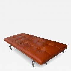 Poul Kj rholm Kjaerholm Poul Kjaerholm for Fritz Hansen PK 80 Tufted Leather and Flat Bar Steel Daybed - 4412326