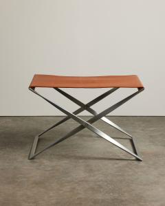 Poul Kjaerholm Kj rholm PK91 Leather Folding Stool - 4328039