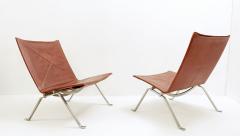 Poul Kjaerholm Kj rholm Pair Of PK22 Chairs By Poul Kjaerholm For E Kold Christensen - 1824698