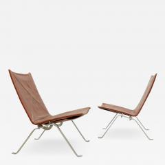 Poul Kjaerholm Kj rholm Pair Of PK22 Chairs By Poul Kjaerholm For E Kold Christensen - 1825708