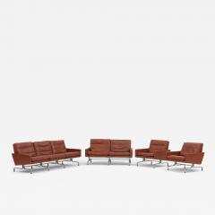 Poul Kjaerholm Kj rholm Poul Kj rholm PK31 Leather Lounge Set for Fritz Hansen Denmark 1988 Set of 4 - 4534039