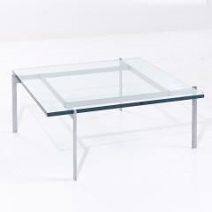 Poul Kjaerholm Kj rholm Poul Kj rholm for Fritz Hansen PK61 Mid Century Chrome and Glass Coffee Table - 3842237