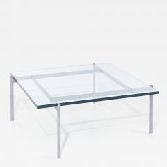 Poul Kjaerholm Kj rholm Poul Kj rholm for Fritz Hansen PK61 Mid Century Chrome and Glass Coffee Table - 3848711