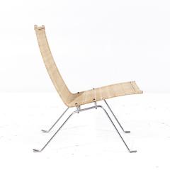 Poul Kjaerholm Kj rholm Poul Kjaerholm for Fritz Hansen PK22 MCM Wicker and Steel Lounge Chairs Pair - 3840131