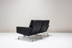 Poul Kjaerholm Kj rholm Two seater Sofa PK31 by Poul Kjaerholm in Black Leather Denmark 1958 - 4027583