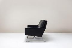 Poul Kjaerholm Kj rholm Two seater Sofa PK31 by Poul Kjaerholm in Black Leather Denmark 1958 - 4027584