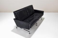 Poul Kjaerholm Kj rholm Two seater Sofa PK31 by Poul Kjaerholm in Black Leather Denmark 1958 - 4027587