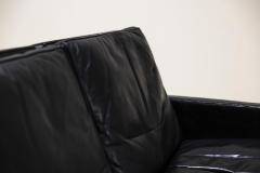 Poul Kjaerholm Kj rholm Two seater Sofa PK31 by Poul Kjaerholm in Black Leather Denmark 1958 - 4027590