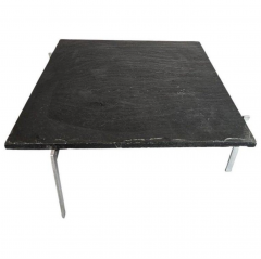 Poul Kjaerholm PK61 Coffee Table black slate top - 4310412