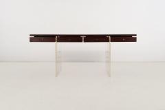 Poul N rreklit Rosewood Lucite Executive Desk for Sigurd Hansen Denmark 1960s - 4257046