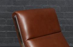 Poul Norreklit Poul Norreklit Cognac Leather Steel Cantilever Lounge Chairs - 4179623