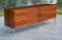 Poul Norreklit Restored Poul Norreklit for Sigurn Hansen Rosewood Chrome 6 Drawer Credenza - 4206718