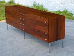 Poul Norreklit Restored Poul Norreklit for Sigurn Hansen Rosewood Chrome 6 Drawer Credenza - 4206729