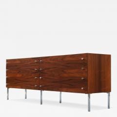 Poul Norreklit Restored Poul Norreklit for Sigurn Hansen Rosewood Chrome 6 Drawer Credenza - 4207854